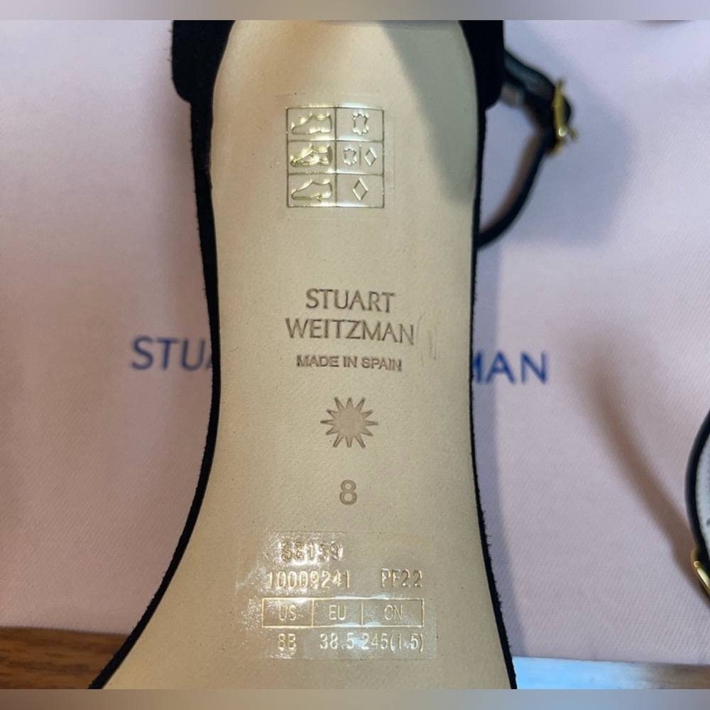 NEW Stuart Weitzman Heels Color Black Size 8 - Picture 5 of 10